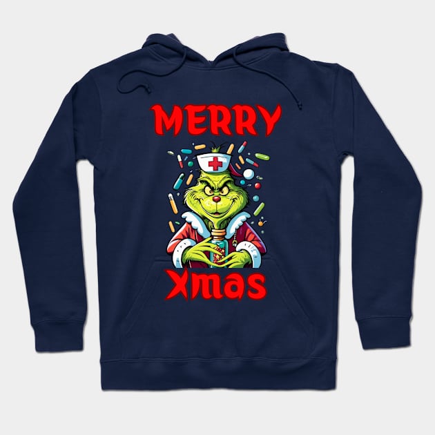 Pharmacy Xmas Hoodie by BukovskyART